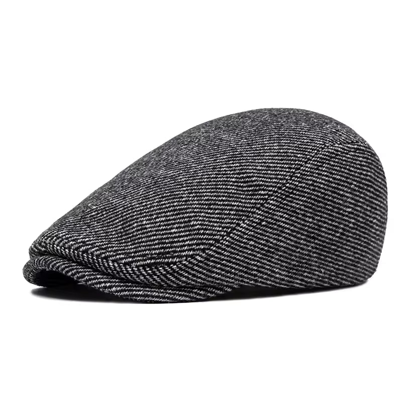 Thickened Tweed Flat Cap