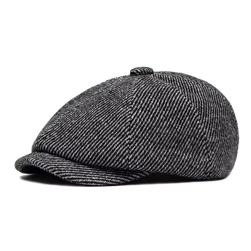 Thickened Tweed Newsboy Cap